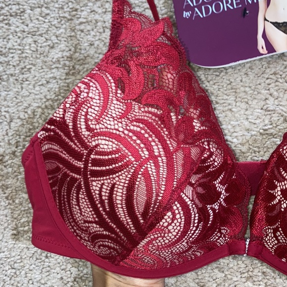 New Layla push up bra red lace multiple sizes - Picture 3 of 7